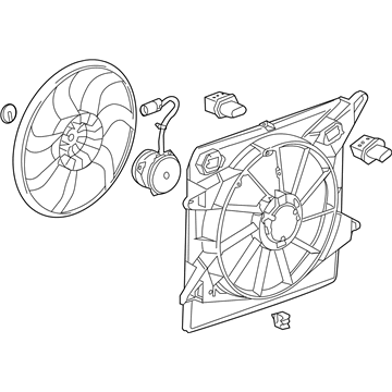 Cadillac SRX Cooling Fan Assembly - 20883034