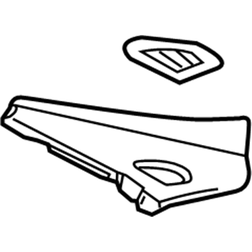 GM 22934861 Upper Trim Panel, Black, Driver Side 22934861 GM Upper Trim Panel, Black, Driver Side Illustration 1 of 1