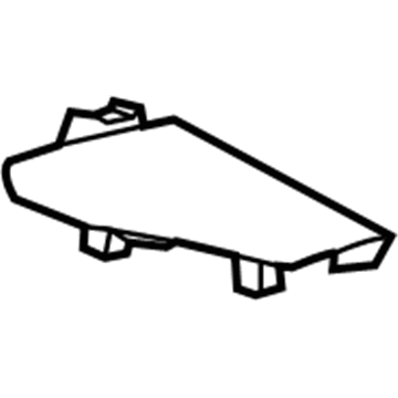 23445141 GM Finish Molding, Black, Passenger Side Illustration 1 of 1