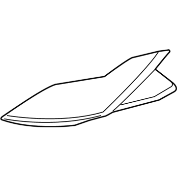 GM 23452477 Upper Trim Panel, Black 23452477 GM Upper Trim Panel, Black Illustration 1 of 1