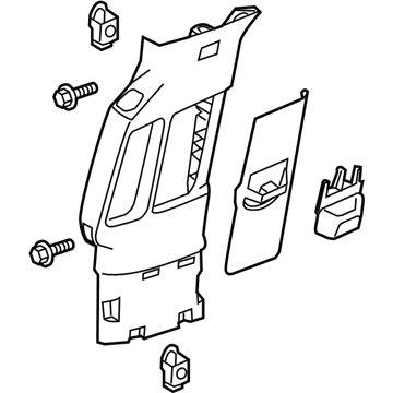 Chevy 23234438 Upper Center Pillar Trim