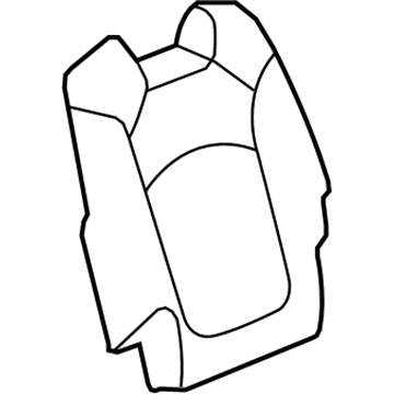 20918173 GM Seat Back Cover, Titanium, Passenger Side Illustration 1 of 1