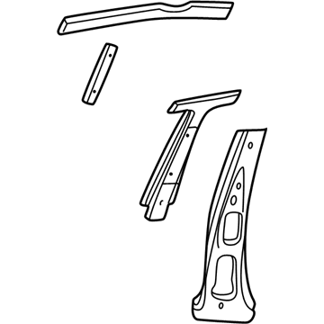 GM 22675115 Center Pillar, Driver Side 22675115 GM Center Pillar, Driver Side Illustration 1 of 1