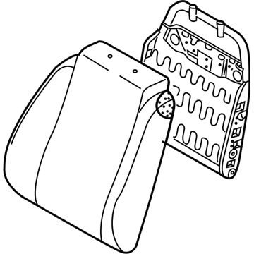 Pontiac 96891101 Seat Back Assembly
