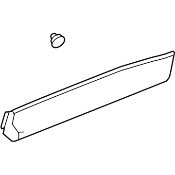 GM 25824826 Lower Molding, Dark Smoke Gray, Rear Driver Side 25824826 GM Lower Molding, Dark Smoke Gray, Rear Driver Side Illustration 1 of 1