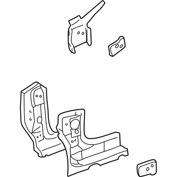 GM 22588372 Hinge Pillar, Front Passenger Side 22588372 GM Hinge Pillar, Front Passenger Side Illustration 1 of 1