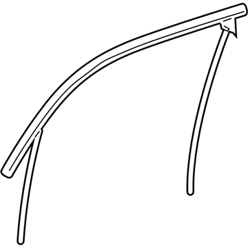 GM 15853015 Run Channel, Front Driver Side 15853015 GM Run Channel, Front Driver Side Illustration 1 of 1