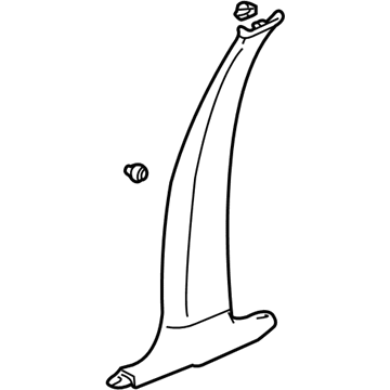 GM 25711781 Center Pillar Trim, Black, Inner Driver Side 25711781 GM Center Pillar Trim, Black, Inner Driver Side Illustration 1 of 1