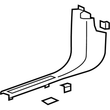 GM 22852886 Cowl Trim, Titanium, Front Passenger Side 22852886 GM Cowl Trim, Titanium, Front Passenger Side Illustration 1 of 1