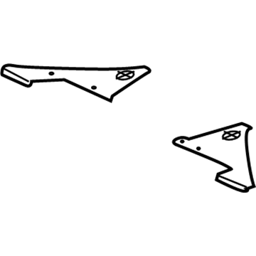GM 15148483 Upper Tie Bar Lower Extension, Passenger Side 15148483 GM Upper Tie Bar Lower Extension, Passenger Side Illustration 1 of 1