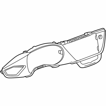 GM 42728282 Cluster Bezel, Black 42728282 GM Cluster Bezel, Black Illustration 1 of 1