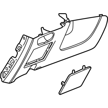 60003399 GM Knee Bolster, Jet Black Illustration 1 of 1