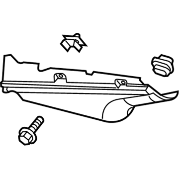 23443859 GM Window Trim, Black, Driver Side Illustration 1 of 1