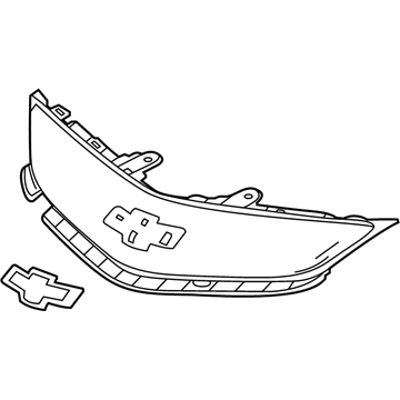 GM 42664575 Upper Grille, Front 42664575 GM Upper Grille, Front Illustration 1 of 1
