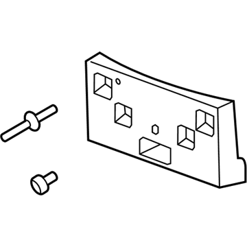 GM 95429704 License Bracket 95429704 GM License Bracket Illustration 1 of 1