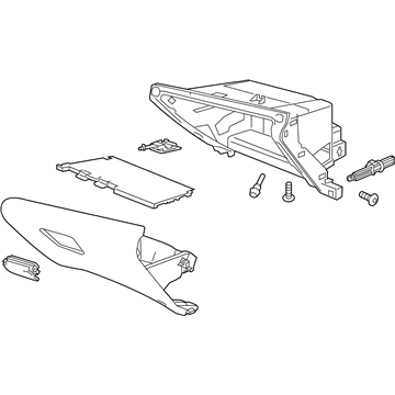 23338726 GM Glove Box Assembly, Black Illustration 1 of 1