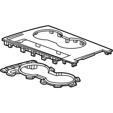 26433903 GM Plate Assembly-Front Floor Console Cup Holder Trim Illustration 1 of 1