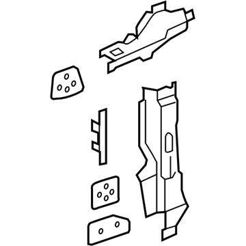 GM 88980781 Pillar Reinforcement 88980781 GM Pillar Reinforcement Illustration 1 of 1