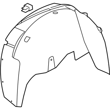 GM 15938667 Wheelhouse Liner, Rear Driver Side 15938667 GM Wheelhouse Liner, Rear Driver Side Illustration 1 of 1