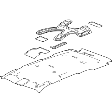 84870010 GM Headliner, Jet Black Illustration 1 of 1