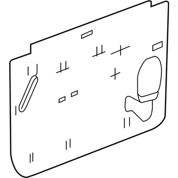 GM 21996547 Water Deflector, Front 21996547 GM Water Deflector, Front Illustration 1 of 1