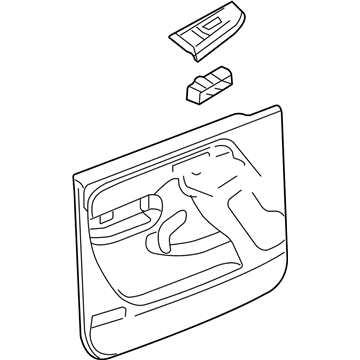 GM 15281920 Door Trim Panel, Front Passenger Side 15281920 GM Door Trim Panel, Front Passenger Side Illustration 1 of 1