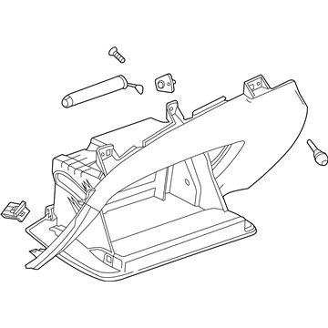 GM 22883560 Glove Box Assembly, Black 22883560 GM Glove Box Assembly, Black Illustration 1 of 1