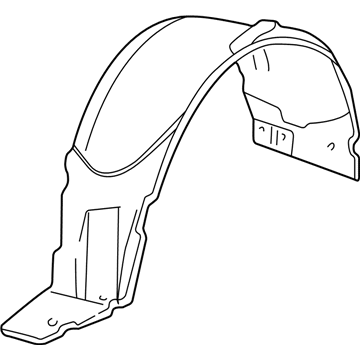 GM 10424682 Wheelhouse Liner, Rear Driver Side 10424682 GM Wheelhouse Liner, Rear Driver Side Illustration 1 of 1