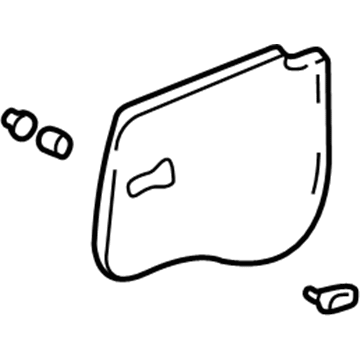 GM 10273148 Cover, Rear Driver Side 10273148 GM Cover, Rear Driver Side Illustration 1 of 1