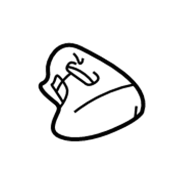 GM 10274699 Seat Belt Cover, Gray, Rear Driver Side 10274699 GM Seat Belt Cover, Gray, Rear Driver Side Illustration 1 of 1