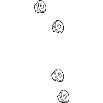 GM 21011332 Quarter Glass Nut 21011332 GM Quarter Glass Nut Illustration 1 of 1