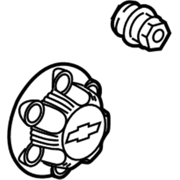 GM 23287648 Center Cap, Black 23287648 GM Center Cap, Black Illustration 1 of 1