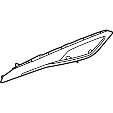 84904563 GM Applique, Rear Driver Side, Wood Illustration 1 of 1