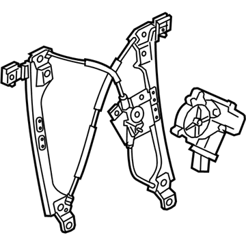 GM 23257823 Window Regulator, Front Passenger Side 23257823 GM Window Regulator, Front Passenger Side Illustration 1 of 1