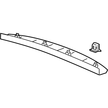 GM 20979348 Upper Gate Trim, Rear 20979348 GM Upper Gate Trim, Rear Illustration 1 of 1