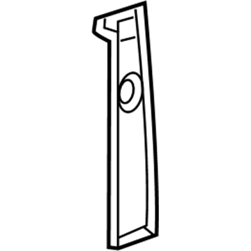 84273588 GM Corner Gutter, Black, Lower Driver Side Illustration 1 of 1