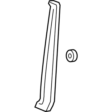 GM 23227752 Front Molding, Rear Driver Side 23227752 GM Front Molding, Rear Driver Side Illustration 1 of 1