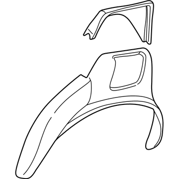 GM 12529882 Outer Wheelhouse, Driver Side 12529882 GM Outer Wheelhouse, Driver Side Illustration 1 of 1
