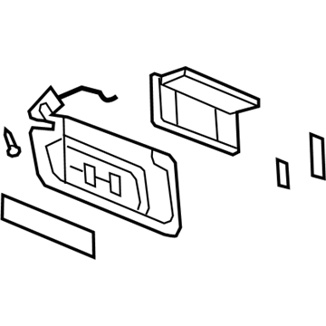 GM 25807878 Sunshade, Driver Side 25807878 GM Sunshade, Driver Side Illustration 1 of 1