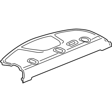 25758298 GM Package Tray Trim, Rear Illustration 1 of 1