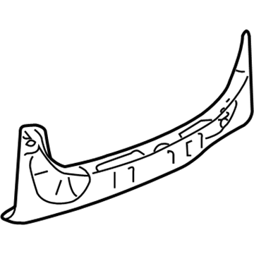 GM 25760604 Tail Panel Trim, Rear 25760604 GM Tail Panel Trim, Rear Illustration 1 of 1