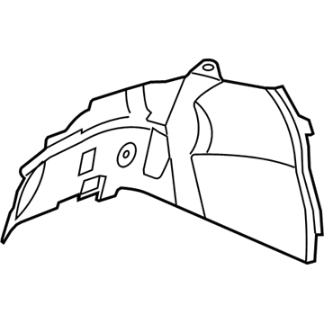 GM 20757863 Splash Guard, Front Inner Driver Side 20757863 GM Splash Guard, Front Inner Driver Side Illustration 1 of 1