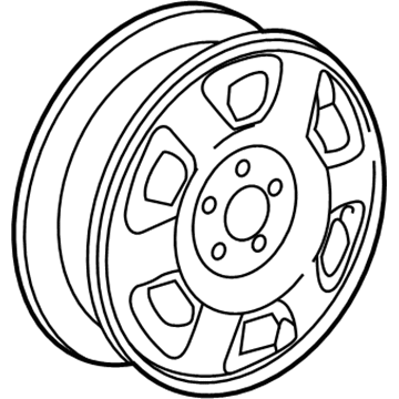 GM 9594032 Wheel, Alloy 9594032 GM Wheel, Alloy Illustration 1 of 1