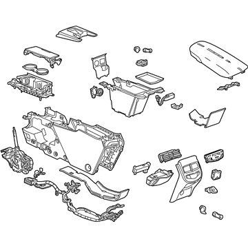 GM 22978477 Center Console, Titanium 22978477 GM Center Console, Titanium Illustration 1 of 1