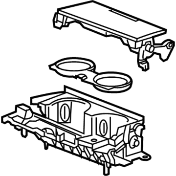 23409293 GM Cup Holder, Front Illustration 1 of 1