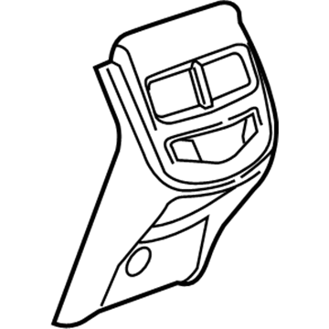 20998421 GM Rear Trim, Black Illustration 1 of 1