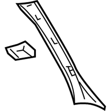 GM 15186070 Windshield Pillar Trim, Driver Side 15186070 GM Windshield Pillar Trim, Driver Side Illustration 1 of 1