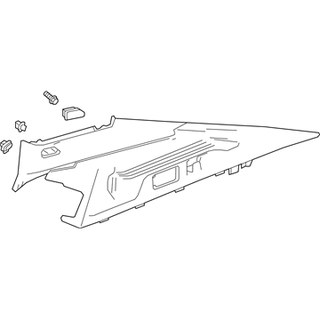 39031688 GM Upper Quarter Trim, Driver Side Illustration 1 of 1