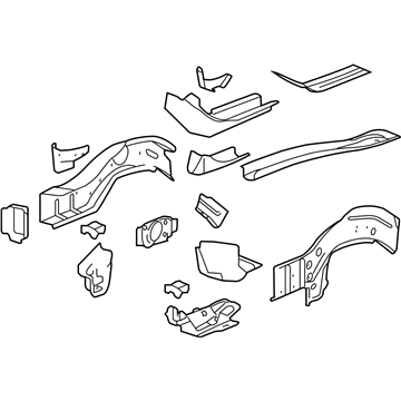 15876751 GM Rail Assembly, Front Driver Side Illustration 1 of 1