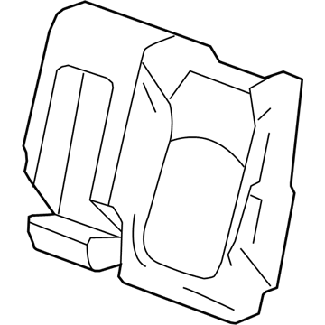 GM 20918164 Seat Back Cover, Driver Side 20918164 GM Seat Back Cover, Driver Side Illustration 1 of 1